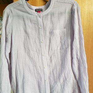 Vince lilac crinkled cotton shirt NWOT